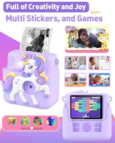 Kids Camera Instant Print,1080P Digital Camera Toy for 3-8 Years Old Girls - Image 5