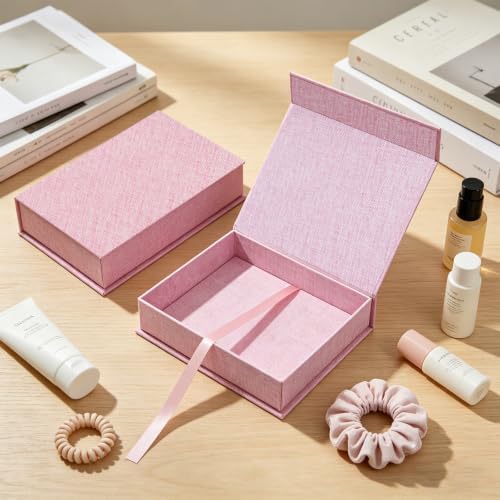 4x6 Photo Storage Box, Premium Linen Memory Box for Photos, Pictures, Certificates, Scrapbooking Supplies & Jewelry - Portable, Stackable Organizer for Home, Crafters & Collectors - Image 6
