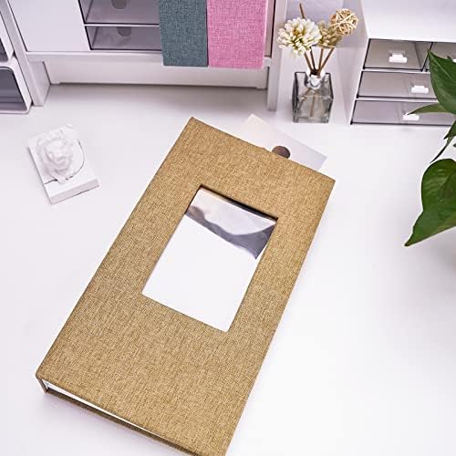 Vienrose 4x6 Photo Album,420 Pockets,Linen Cover with Window,Khaki - Image 2