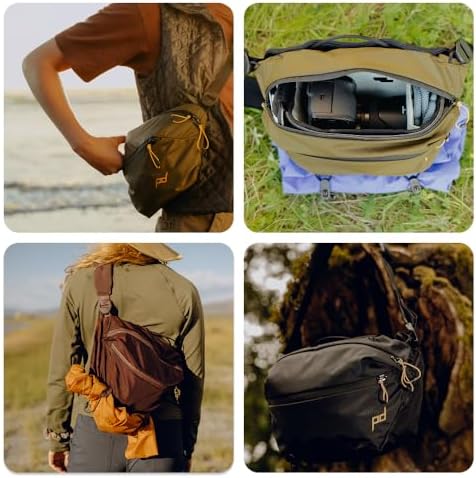 Peak Design Outdoor Sling 7L, Cloud, Padded Adjustable Shoulder Strap for Crossbody or Waist Carry, 10 Pockets, Ideal for Carrying Cameras and Essentials, Versatile Sling Bag for Men and Women - Image 6
