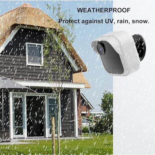 Silicone Case Cover for All-New Blink Outdoor 4 (4th Gen) - Weatherproof Protective Skin Cover with Hat Brim for All-New Blink Outdoor 4 & 2K Smart Security Camera (White, 6 Pack) - Image 3
