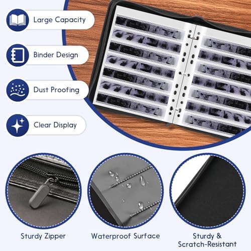 35mm Film Negative Sleeves Storage Kit, 50 Pack 7x6 Acid-Free Archival Pages & Binder Box - Holds 2100 Frames for 35mm/135 Film Collect & Organization - Image 7