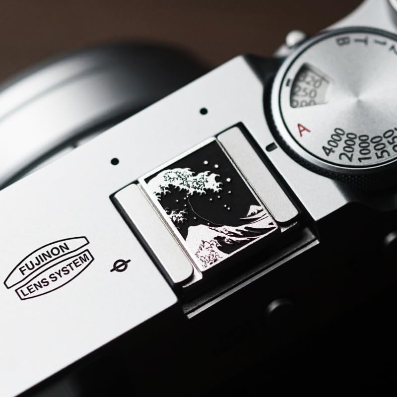 Wave Art Metal Hot Shoe Cover for Fujifilm X100VI for Nikon for Leica by DBZZ
