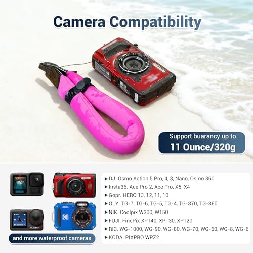 JJC Waterproof Camera Floating Wrist Strap for Olympus TG-7 Kodak WPZ2 - Image 3