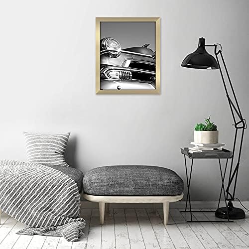 Americanflat 18x24 Poster Frame - Gold Engineered Wood with Polished Plexiglass - Wide Picture Frame for Vertical or Horizontal Wall Display - Epic Collection - Gold | Polished plexiglass front, hangs vertical or horizontal, sawtooth hangers included, ... - Image 4