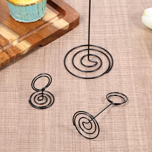 Ptwola 36PCS Table Number Holders Place Card Holder 3 Size Wire Picture Photo Table Sign Stand Name Numbers Menu Memo Note Clips for Centerpieces Wedding Anniversary Birthday Party Reception (Black) - Image 7