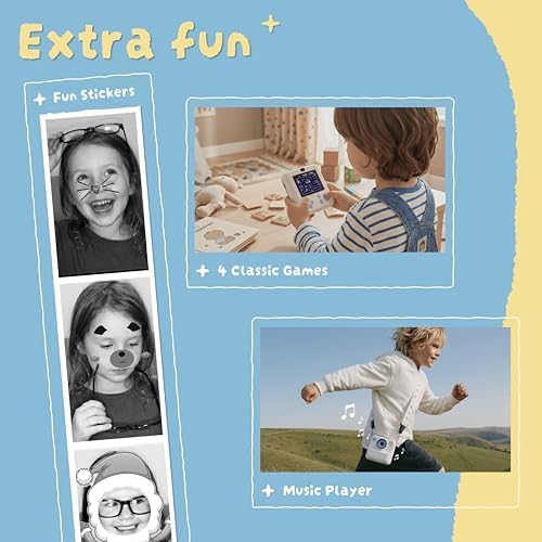 Kids Instant Print Camera, Zero-Ink Thermal Printing with 4 Paper Rolls - Image 6