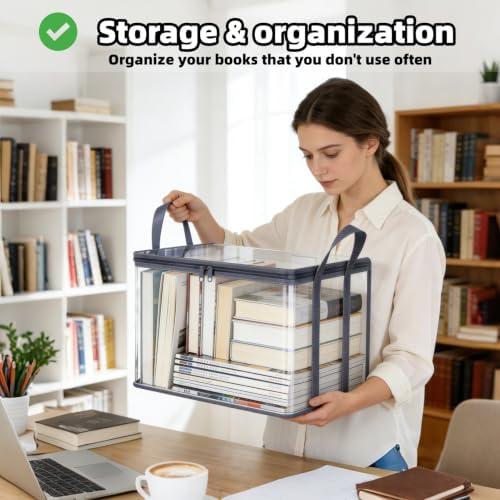 3 Pack Clear Comic Book Storage Containers, Gray - Image 7