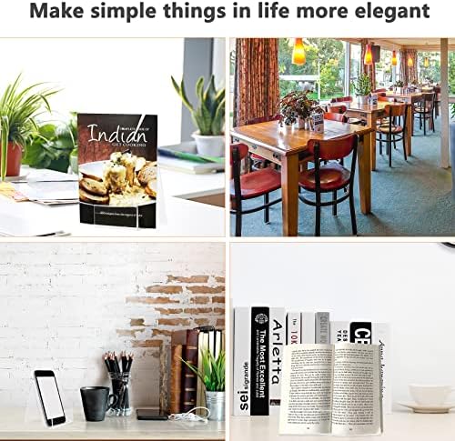 10PCS 4" x 3" Acrylic Book Display Stand Clear Easel with Ledge Tablet Holder for Displaying Books, Pictures, Notebooks, CDs, Artworks, etc (Small(10 Pack)) - Image 4