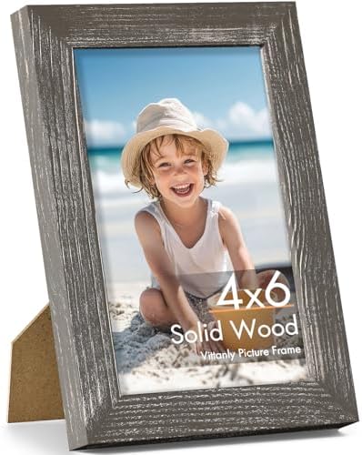 Vittanly 4x6 Picture Frame Made of Solid Wood for Wall & Tabletop Display by Vittanly
