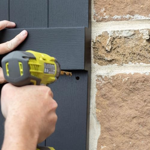 Ekena Millwork Lifetime Vinyl LL1S14X02500FG Standard Cathedral Top Center Mullion, Open Louver Vinyl Shutters, w/Installation Shutter-Lok's & Matching Screws (Per Pair), 14 1/2'W x 25'H, Forest Green - Image 7