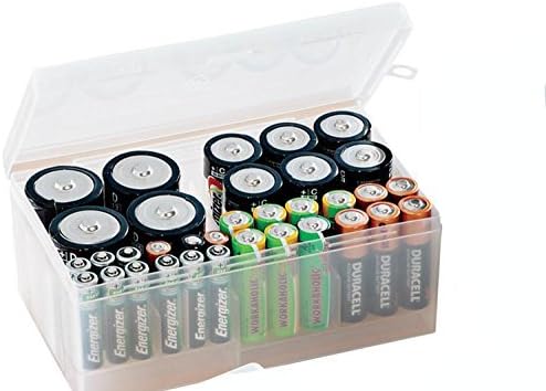 Dial Industries Battery Storage Organizer Case, Holds 12 AAA, 12 AA, 6C, 4D | Keeps loose batteries sorted by size and easy to find, Compact fit for drawers or closets, Great for home or office use - Image 5