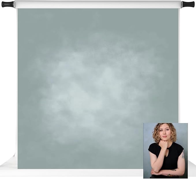 Kate Dark Cyan Photography Backdrops Abstract Photo Backdrop Poratrait Background for Photoshoot, 10x10ft by KateBackdropforPhotography