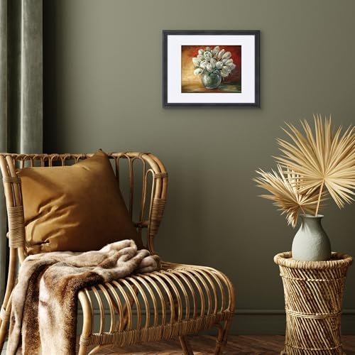 Americanflat 11x14 Vintage Picture Frame - Matted to 8x10 - Black - Image 6