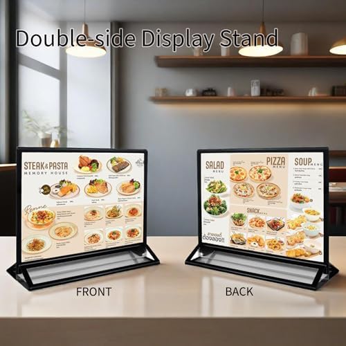 6 Pack Picture Frames 4x6" Horizontal Menu Holders for Restaurant, Double-Sided Acrylic Sign Holders for Wedding Table Numbers, Christmas Photo Frames Flyer Holder Display Stand for Office, Party - Image 5