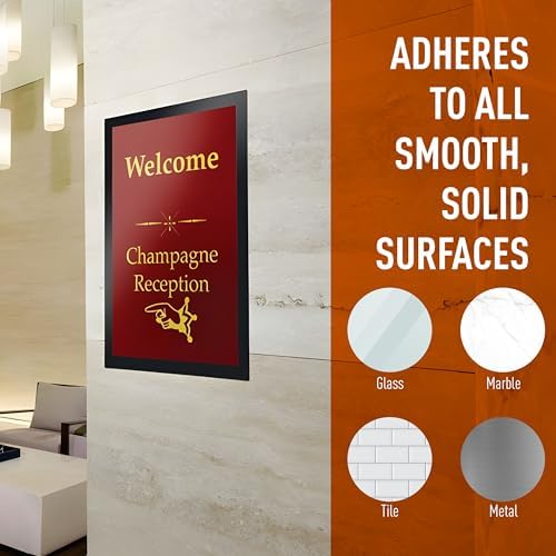 Durable Duraframe Self-Adhesive Magnetic Frame Black - Letter Size 8.5" x 11" - Document Frame For Internal Signage - Self-Adhesive Attachment - Pack of 4 - Image 6