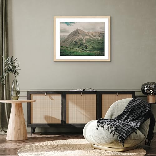 Americanflat 22x28 Poster Frame - Matted to 18x24 - Natural Oak - Image 6