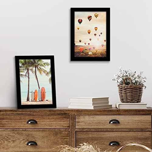 Americanflat 7x10 Picture Frame with Shatter-Resistant Glass - Signature Collection - Gallery-Style Frames Made of Engineered Wood - Photo Frame for Tabletop and Wall Display - Black - Image 4