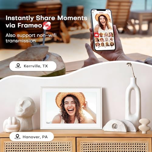 Frameo 10.1" Digital Picture Frame WiFi 32GB, Birthday Gifts for Mom, Women - Image 4
