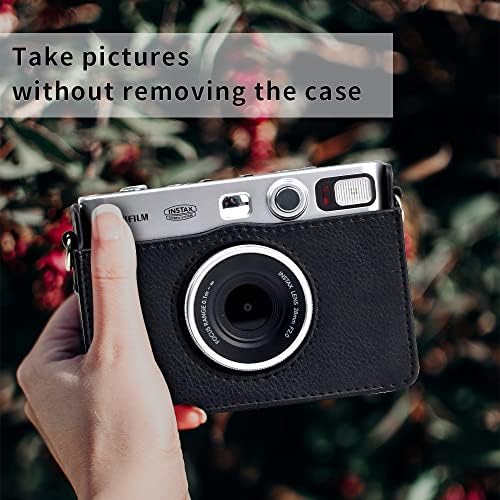 CAIYOULE Camera Case for Fujifilm Instax Mini EVO Instant Camera, Black - Image 3