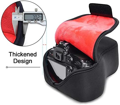 CADeN DSLR SLR Camera Sleeve Case with Neoprene Protection, Compatible for Nikon, Canon, Pentax, Sony and ect...(Large Black)… - Image 2