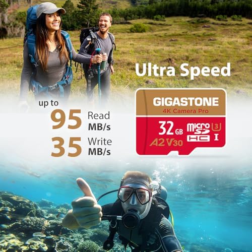 【5-Years Data Recovery】 GIGASTONE 32GB Micro SD Card 5-Pack, 4K Camera Pro, Compatible with GoPro, Wyze, Security Camera, Drone, Dash Cam, R/W up to 95/35MB/s MicroSDHC Memory Card UHS-I U3 A2 V30 - Image 2