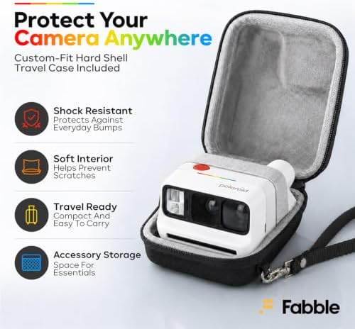 Polaroid Go Generation 3 Instant Film Camera Bundle with Go Color Film 16 Exposures, Protective Hard Case, Wrist Strap & Accs. for Instant Photography (White) - Image 7