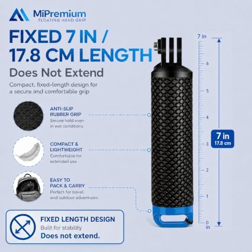 Floating Hand Grip Waterproof Monopod for GoPro Hero 13 12 11 10 9 8 7 6 5 - Image 3