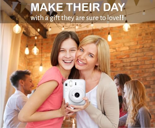 Fujifilm Instax Mini 12 Instant Film Camera Clay White, Fujifilm Instax Mini Twin Pack Instant Film 20 Prints, Prtotective Case, Gift Bundle - Image 7