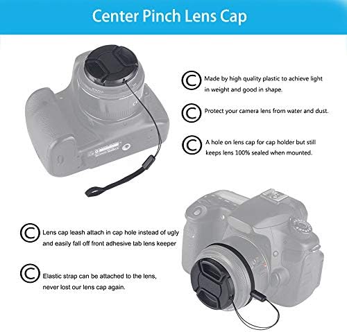 52mm Lens Hood Set, Collapsible Rubber Lens Hood with Filter Thread + Reversible Tulip Flower Lens Hood + Center Pinch Lens Cap + Microfiber Lens Cleaning Cloth - Image 6