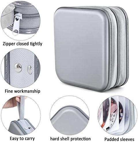 40‑Capacity Hard Plastic CD/DVD Binder for Car, Home & Travel - Image 2