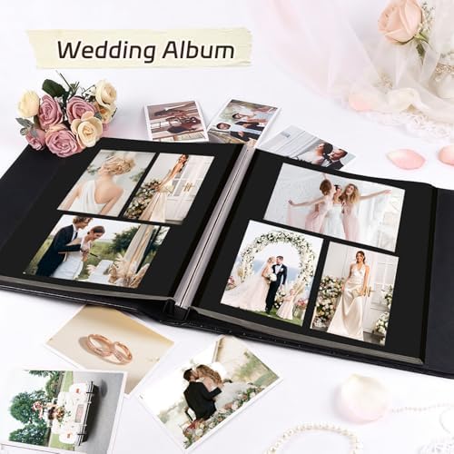 RECUTMS Self Adhesive Photo Album, Large PU Leather Cover, DIY Scrapbook - Image 6