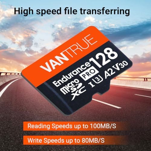 Vantrue 128GB microSDXC UHS-I U3 4K Memory Card with Adapter for Dash Cams - Image 3