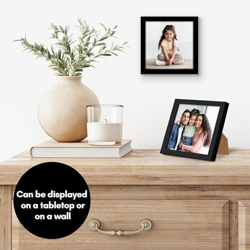 Americanflat 5x5 Picture Frame - Slim Molding - Black - Image 4