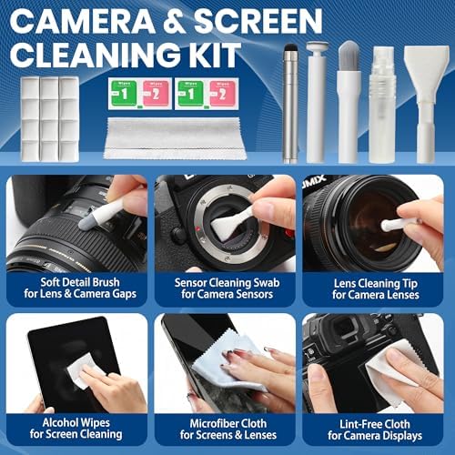 Upgraded 47PCS Phone Cleaning Kit, AirPod & iPhone Cleaner, Electronics Cleaning Tools for Charging Port/USB-C/Speaker, Laptop Cleaner for Keyboard Screen, Tech Gifts for Men, Cool Gadgets - Image 5