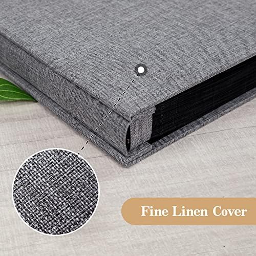 potricher Photo Album 4x6 Pictures, 600 Pockets, Linen Cover, Gray - Image 6