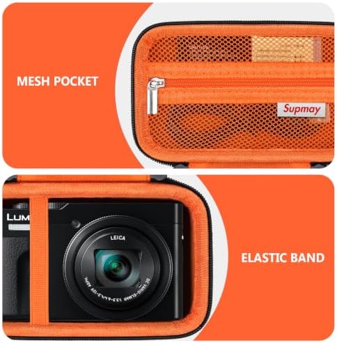 Camera Case for Panasonic LUMIX ZS99 / ZS300 Digital Camera, Orange - Image 4