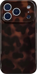 Aesthetic Tortoise Shell Phone Case for iPhone 17 Pro 6.3in,Retro Cool Girl Leopard Print Brown Amber Trendy Full Camera Protective Cover for iPhone 17pro 6.3" by Reezaddin