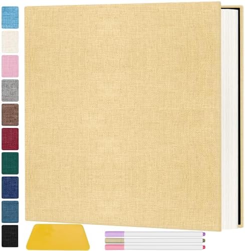 Zesthouse Photo Album Self Adhesive Pages, 60 Pages Magnetic Scrapbook Albums with Sticky Page, Photos Album Holds 8x10 & 5X7 & 4x6 & 6x8 & 3x5, Large Picture Book Ideal Gift for Family Wedding Baby by Zesthouse