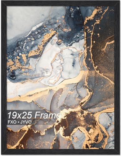 Fxojyvo 19x25 Picture Frame Black Engineered Wood Wall Hanging by Fxojyvo