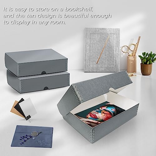 Lineco, 9x12 Clamshell Archival Folio Storage Box, 3" Deep - Image 6