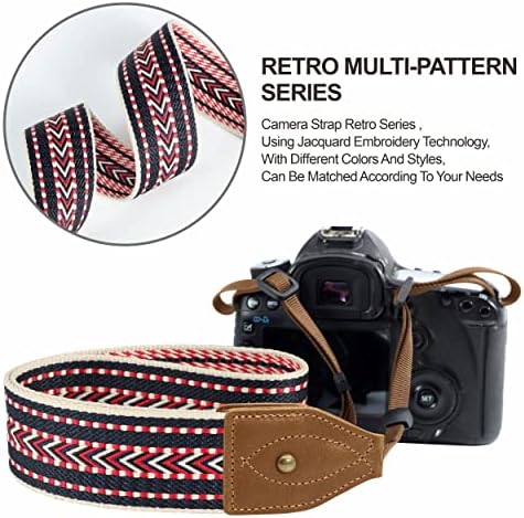 Padwa Lifestyle 2" Wide Classic Crazy Horse Art Cowhide Head Cotton Camera Straps for Photographers - Image 5
