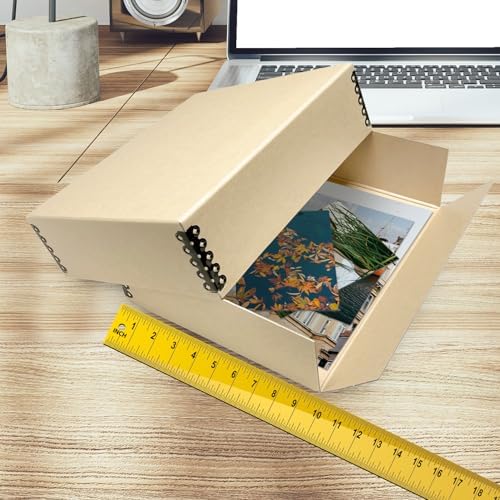 Golden State Art, Archival Drop Front Storage Box, Tan, 9.75x12.75x3 Inch - Image 4