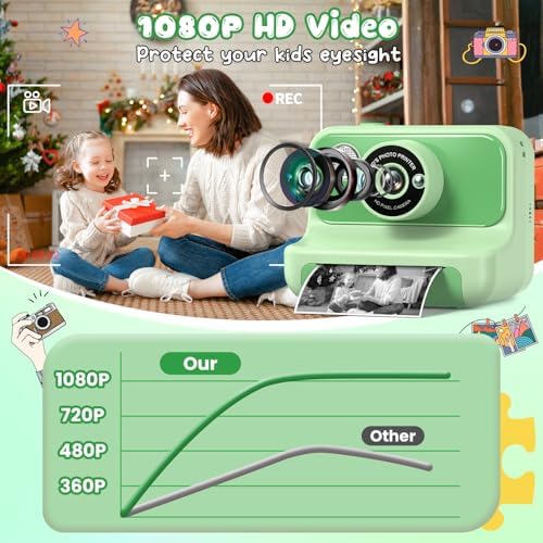 Kids Camera Instant Print, Christmas Birthday Gifts for Girls and Boys - Image 3