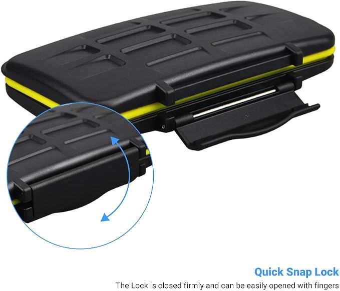 6 Slots CF Card Holder, CF Card Case, Professional Water-Resistant Anti-Shock CF Card Protector Storage for Canon 400D 350D 50D 40D 30D 7D Mark II 7D 5DS R 5D Mark IV III II 1D Mark II Nikon D810 D800 - Image 6