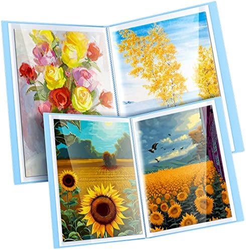 Henoyso 60 Pages Diamond Painting Storage Book A2 A3 Art Binder, Blue by Henoyso