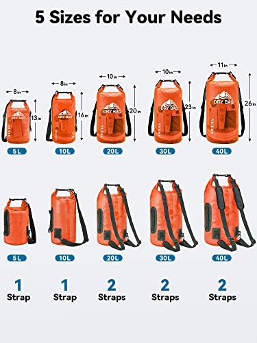 HEETA Dry Bag Waterproof Backpack with Phone Case 5L/10L/20L/30L/40L - Image 2