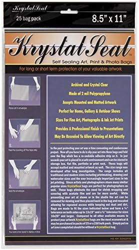 Creative Mark Krystal Seal ATC Art and Photo Bags - Archival Polyethylene Sealing Bags for Paintings, Artwork and Photo Storage - 8.5 x 11"- Pack of 25 - Image 6