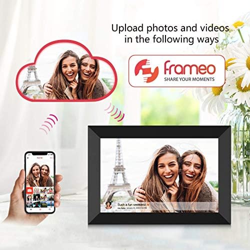 32GB FRAMEO 10.1 Inch Smart WiFi Digital Photo Frame 1280x800 IPS LCD Touch Screen, Auto-Rotate Portrait and Landscape, Built in 32GB Memory, Share Moments Instantly via Frameo App from Anywhere - Image 2