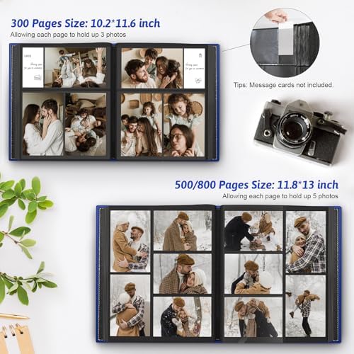 Popotop 4x6 Photo Album Holds 800 Pictures, Vegan Leather Hardcover - Image 5